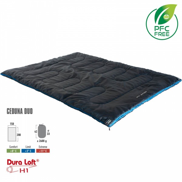 Спальний мішок High Peak Ceduna Duo/+3°C Anthra/Blue Left (20065) Спальний мішок High Peak Ceduna Duo/+3°C Anthra/Blue Left (20065)