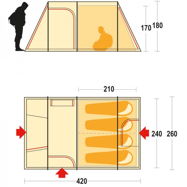 Намет Ferrino Proxes 4 Blue Намет Ferrino Proxes 4 Blue