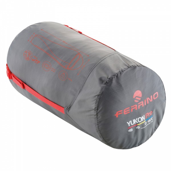Спальный мешок Ferrino Yukon Pro SQ/+3°C Scarlet Red/Grey (Left) Спальный мешок Ferrino Yukon Pro SQ/+3°C Scarlet Red/Grey (Left)
