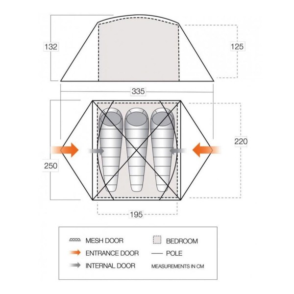Намет Vango Tryfan 300 Pamir Green Намет Vango Tryfan 300 Pamir Green
