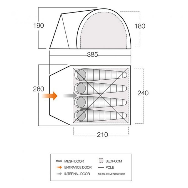 Намет Vango Carron 400 Moroccan Blue Намет Vango Carron 400 Moroccan Blue