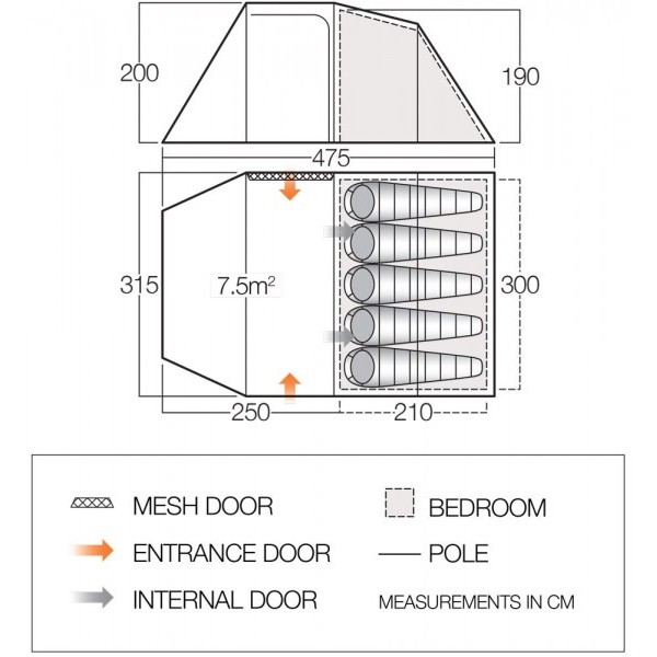 Намет Vango Beta 550 XL Moroccan Blue Намет Vango Beta 550 XL Moroccan Blue