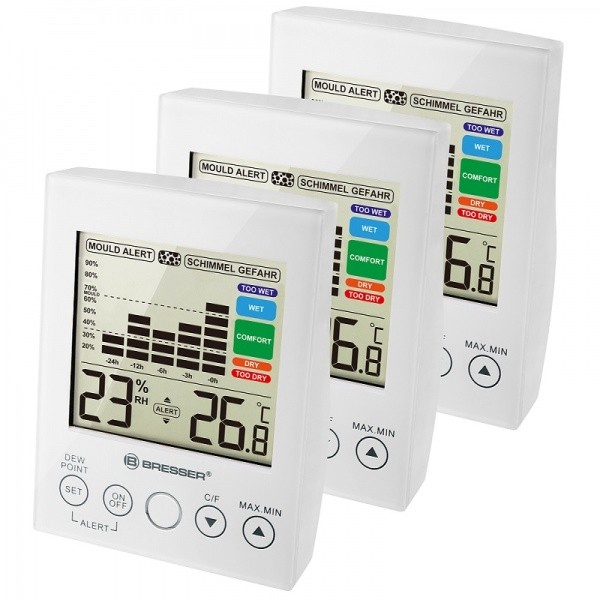 Термометр-гигрометр Bresser MA With Mould Alert White (3 шт) Термометр-гигрометр Bresser MA With Mould Alert White (3 шт)