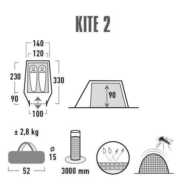 Намет High Peak Kite 2 (Pesto/Red) Намет High Peak Kite 2 (Pesto/Red)