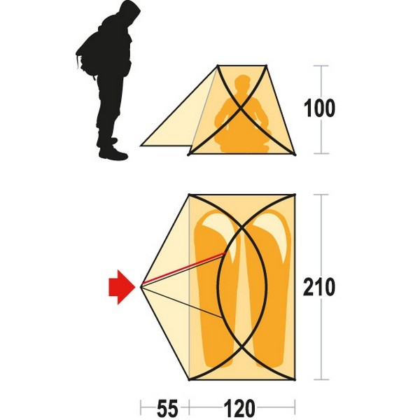 Намет Ferrino Maverick 2 (10000) Orange/Gray Намет Ferrino Maverick 2 (10000) Orange/Gray