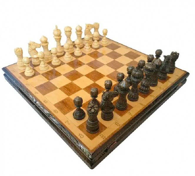 Шахи ручної роботи Лотос темні (55х55см) NS-SH12 Шахи ручної роботи Лотос темні (55х55см) NS-SH12