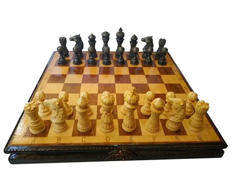 Шахи ручної роботи Лотос темні (55х55см) NS-SH12 Шахи ручної роботи Лотос темні (55х55см) NS-SH12