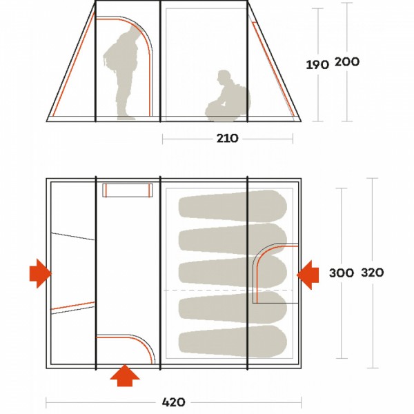 Намет Ferrino Proxes 5 Blue Намет Ferrino Proxes 5 Blue