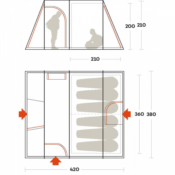 Намет Ferrino Proxes 6 Blue (92143IBB) Намет Ferrino Proxes 6 Blue (92143IBB)