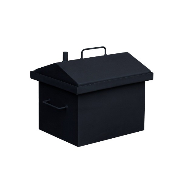 Коптильня гарячого копчення мала з кришкою будиночком та фарбуванням 380x320x360 Коптильня гарячого копчення мала з кришкою будиночком та фарбуванням 380x320x360