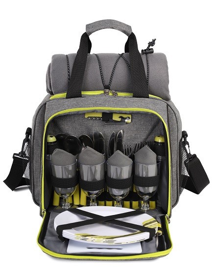 Набор для пикника TE-420 Picnic серый с черным Набор для пикника TE-420 Picnic серый с черным