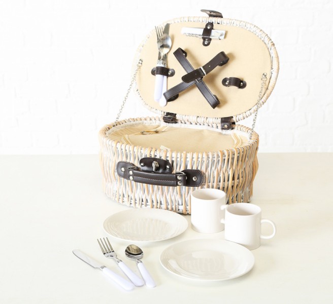 Набор для пикника Корзина Прованс на 2 персоны дерево беж 16*38*28 см Набор для пикника Корзина Прованс на 2 персоны дерево беж 16*38*28 см