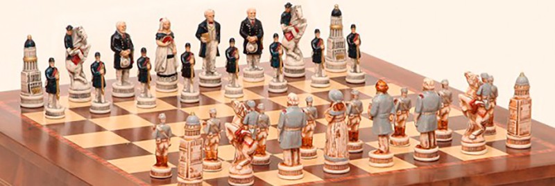 Шахові Фігури - "Gettysburg Nord-Sud" (Small Size) "Битва за Геттісберга" Шахові Фігури - "Gettysburg Nord-Sud" (Small Size) "Битва за Геттісберга"