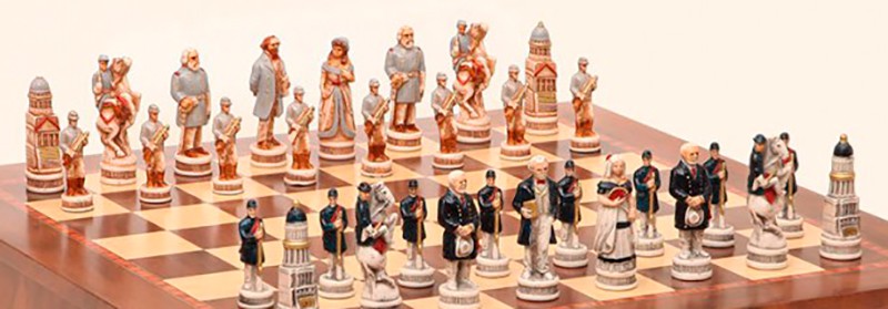 Шахові Фігури - "Gettysburg Nord-Sud" (Small Size) "Битва за Геттісберга" Шахові Фігури - "Gettysburg Nord-Sud" (Small Size) "Битва за Геттісберга"