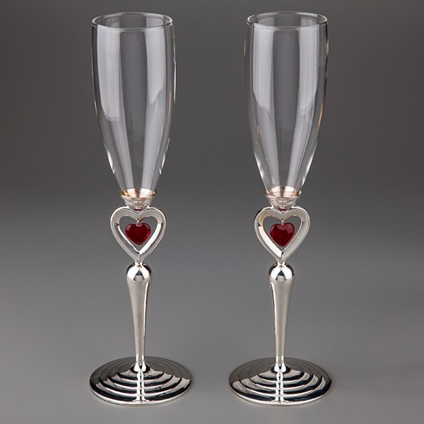 Весільні келихи "Палаючі серця" Весільні келихи "Палаючі серця"