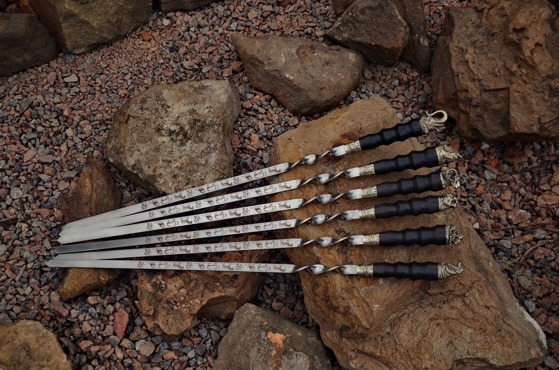 Набор шампуров ручной работы Сафари в кейсе Набор шампуров ручной работы Сафари в кейсе