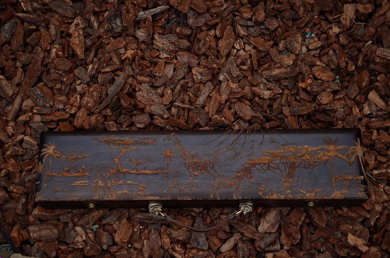 Набор шампуров ручной работы Сафари в кейсе Набор шампуров ручной работы Сафари в кейсе