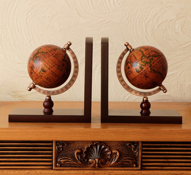 Подставка для книг (букенд) Глобус коричневый Подставка для книг (букенд) Глобус коричневый