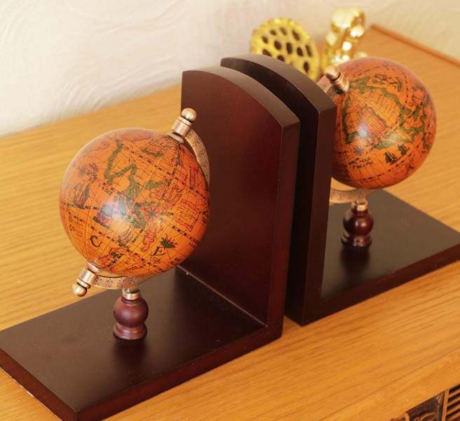 Подставка для книг (букенд) Глобус коричневый Подставка для книг (букенд) Глобус коричневый