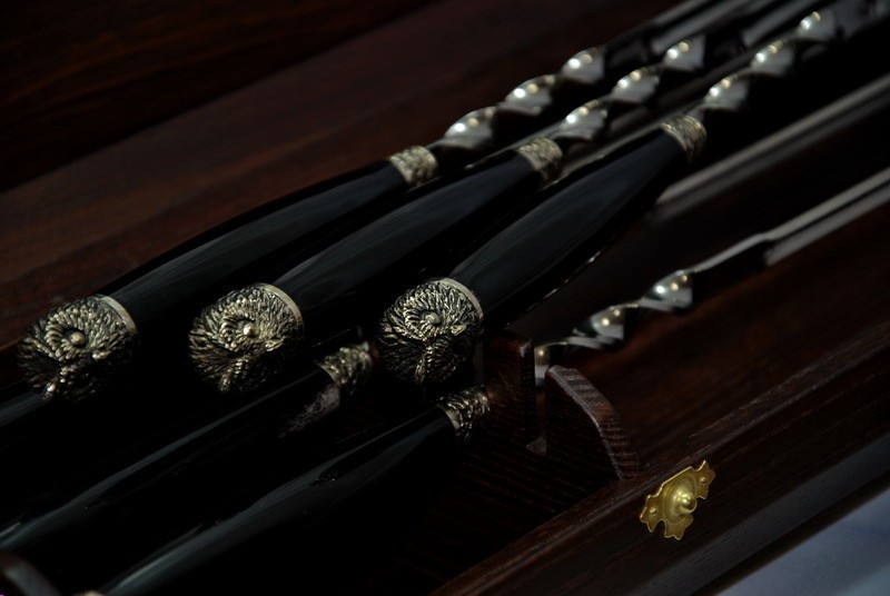 Набор авторских шампуров "Мудрость" в кейсе Набор авторских шампуров "Мудрость" в кейсе