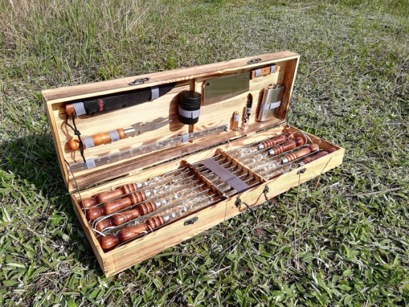 НАБОР ШАМПУРОВ ДЛЯ ЛЮЛЯ-КЕБАБ VIP НАБОР ИЗ 8 АКСЕССУАРОВ В ДЕРЕВЯННОМ КЕЙСЕ НАБОР ШАМПУРОВ ДЛЯ ЛЮЛЯ-КЕБАБ VIP НАБОР ИЗ 8 АКСЕССУАРОВ В ДЕРЕВЯННОМ КЕЙСЕ