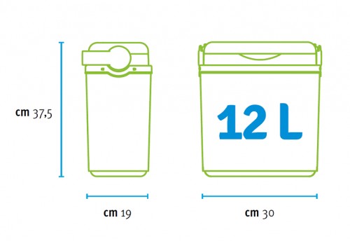 Изотермический контейнер Adriatic 12 л, серый с салатовым Изотермический контейнер Adriatic 12 л, серый с салатовым