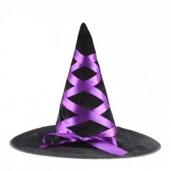 Шляпа Ведьмы с лентой фиолетовой