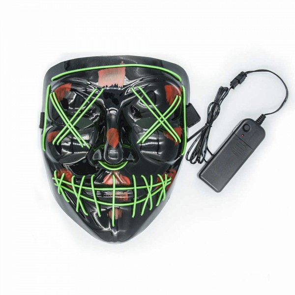 Маска Анонимуса неоновая (зеленая) Маска Анонимуса неоновая (зеленая)