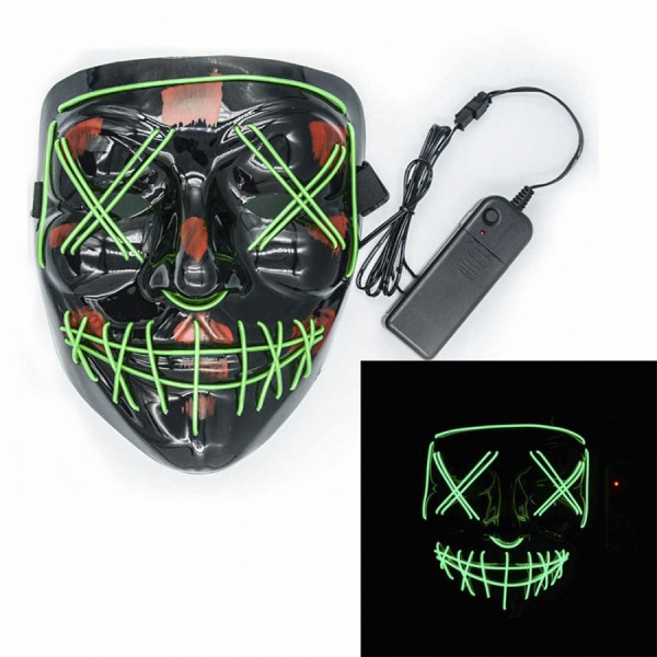 Маска Анонимуса неоновая (зеленая) Маска Анонимуса неоновая (зеленая)