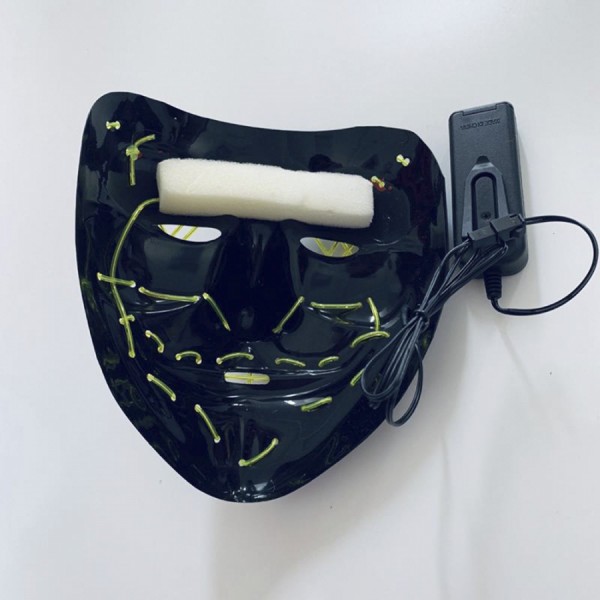 Маска Анонимуса неоновая (зеленая) Маска Анонимуса неоновая (зеленая)