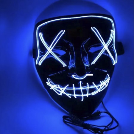 Маска Судная ночь неоновая (синяя) Маска Судная ночь неоновая (синяя)