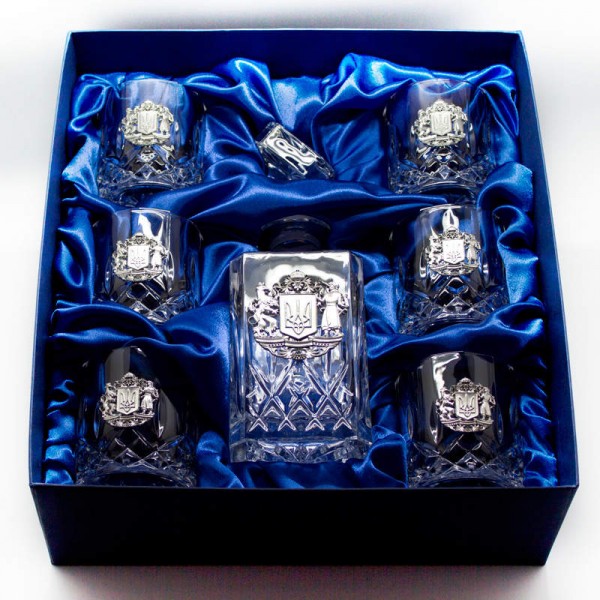 Набір Suggest Кришталь Штоф та 6 келихів для віскі Набір Suggest Кришталь Штоф та 6 келихів для віскі