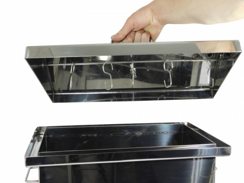 Коптильня нержавіюча 500х300х350 мм товщина корпусу 2 мм термометр в комплекті Коптильня нержавіюча 500х300х350 мм товщина корпусу 2 мм термометр в комплекті