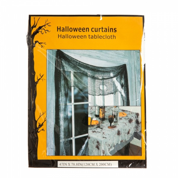 Декор на Хэллоуин  Черная штора Декор на Хэллоуин  Черная штора