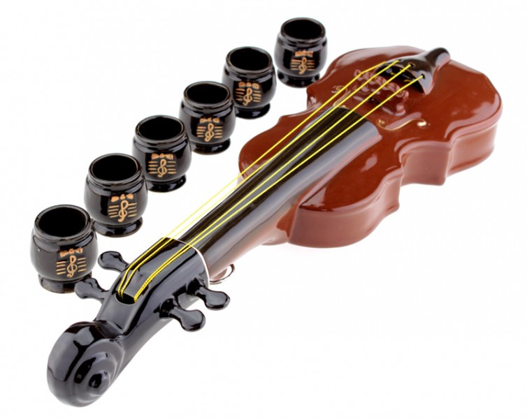 Подарочный набор Скрипка + 6 рюмок Подарочный набор Скрипка + 6 рюмок