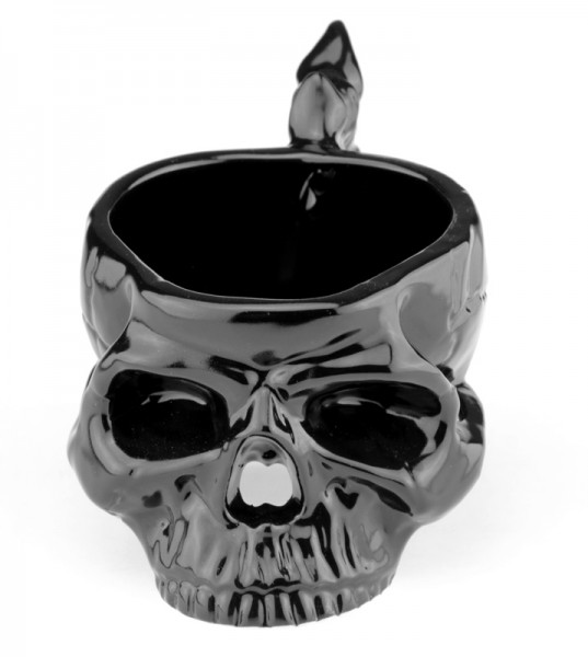 Чашка  Череп с костями черная  Чашка  Череп с костями черная