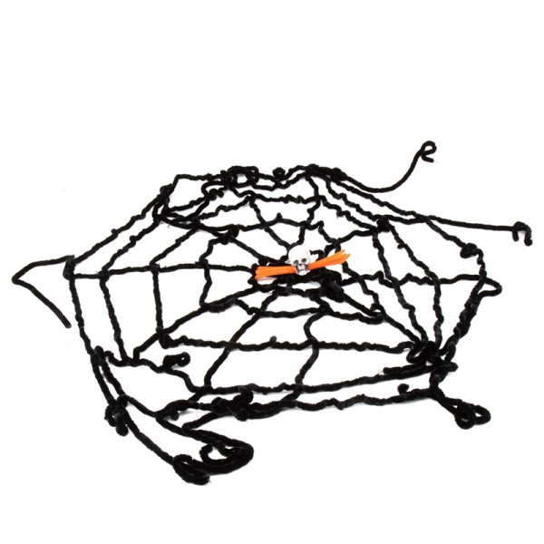 Декор на Хелловін: Павутина з черепом Декор на Хелловін: Павутина з черепом