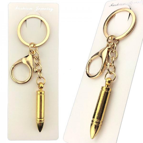 Брелок в упаковке металлический пуля на карабине Брелок в упаковке металлический пуля на карабине