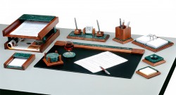 Набор настольный деревянный с мрамором на 9 предметов Орех Bestar 9277WDN