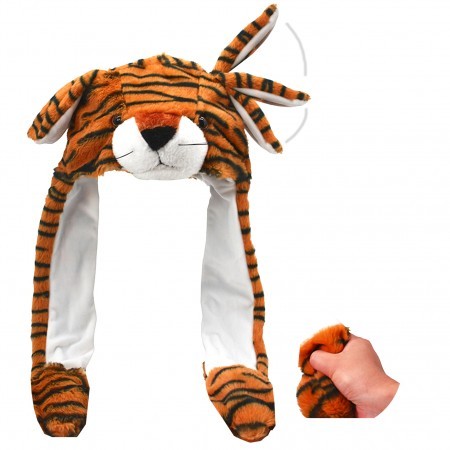 Шапка Тигр с двигающимися ушами Шапка Тигр с двигающимися ушами