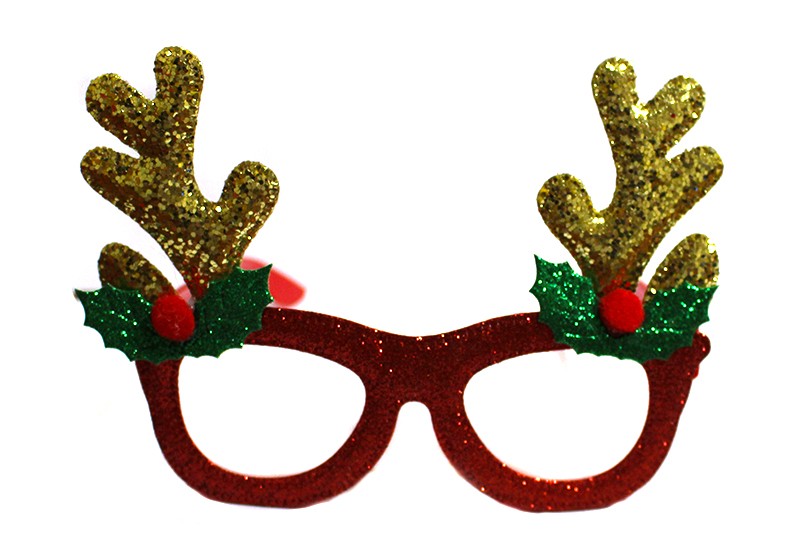 Новогодние Очки оленя с рожками Новогодние Очки оленя с рожками