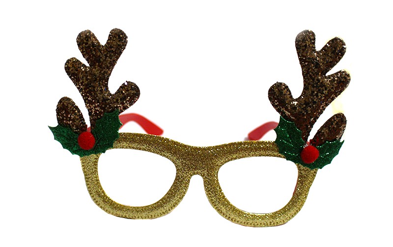 Новогодние Очки оленя с рожками Новогодние Очки оленя с рожками