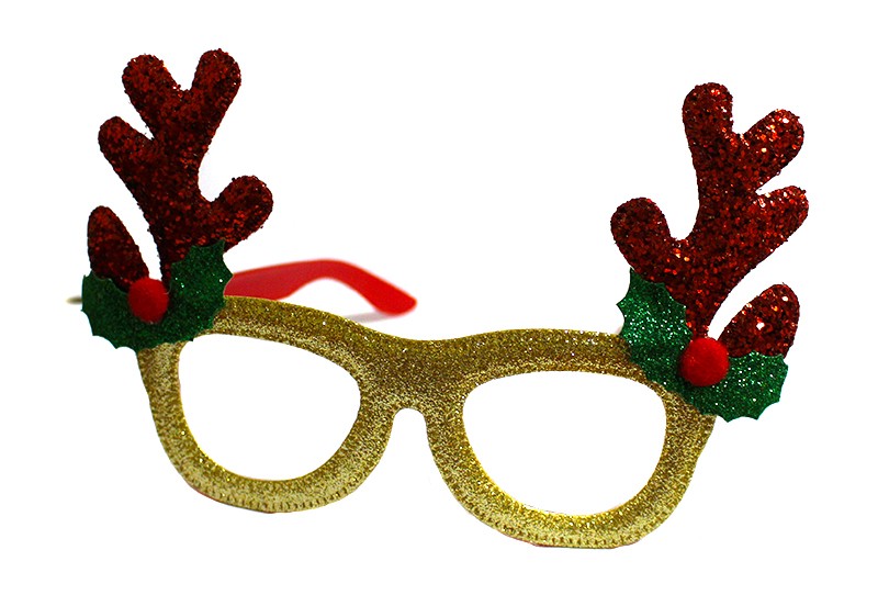 Новогодние Очки оленя с рожками Новогодние Очки оленя с рожками