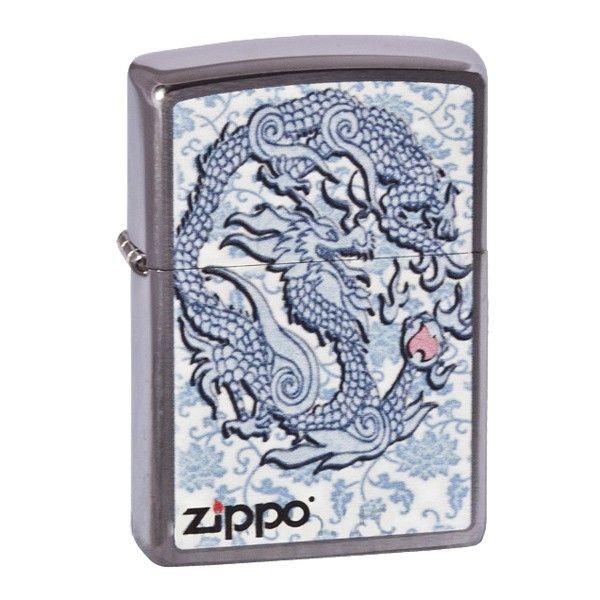 Запальничка Zippo Dragon Reg Brush Chrome Запальничка Zippo Dragon Reg Brush Chrome