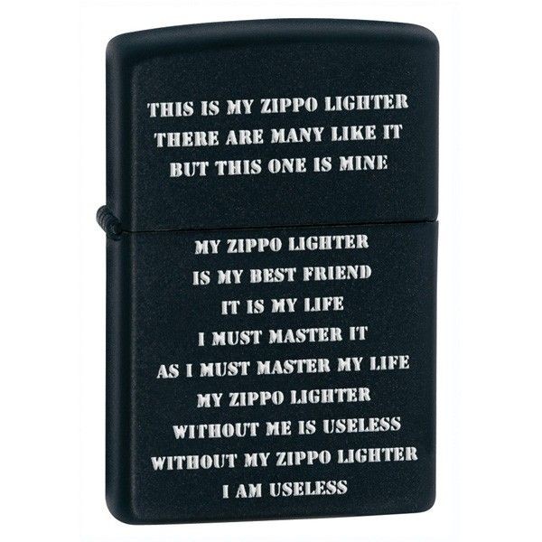 Запальничка ZIPPO CREED BLACK MATTE Запальничка ZIPPO CREED BLACK MATTE