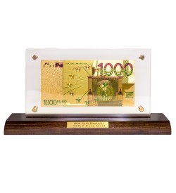 Позолоченая Банкнота 1000 EUR  Евросоюз