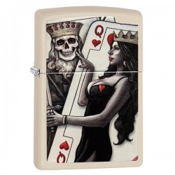 �����������  Zippo 29393 Skull King Queen Beauty 