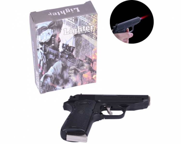 Зажигалка газовая пистолет с ножом Walther PPK (Турбо пламя) Зажигалка газовая пистолет с ножом Walther PPK (Турбо пламя)