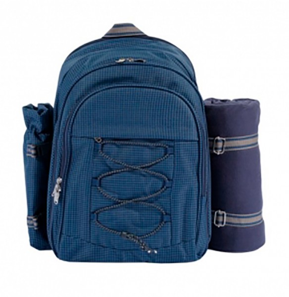 Набір для пікніка TE-412 синій з килимком Набір для пікніка TE-412 синій з килимком