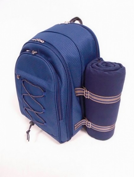 Набір для пікніка TE-412 синій з килимком Набір для пікніка TE-412 синій з килимком